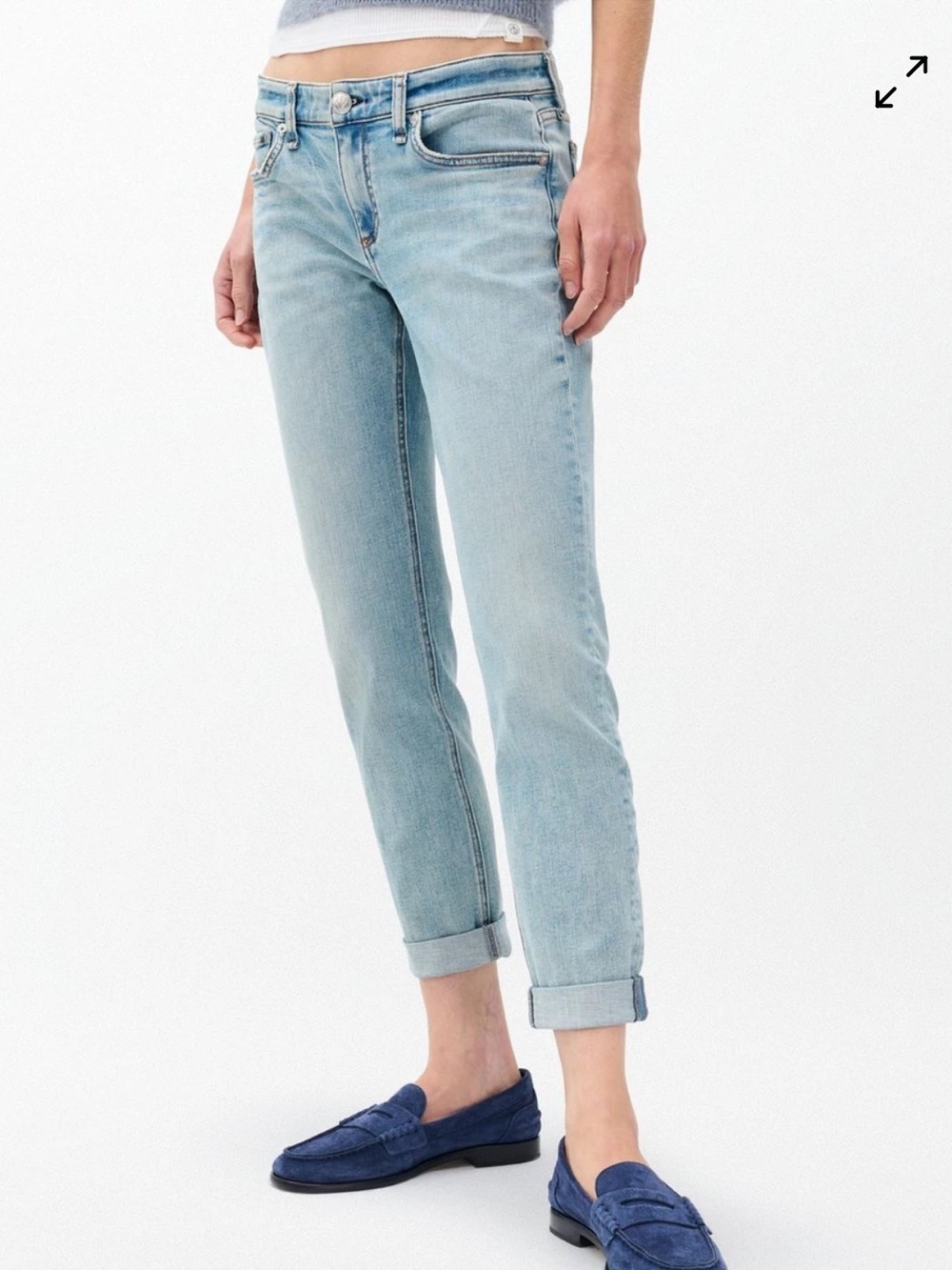 rag & bone Light Blue Low-Rise Boyfriend Jeans NWT